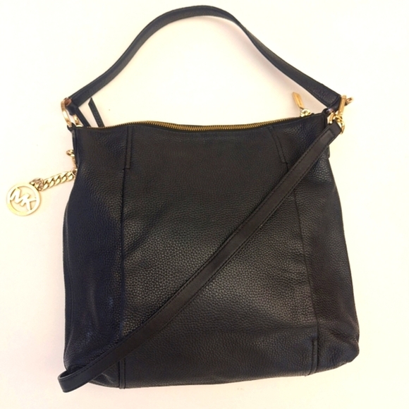 Black Leather Shoulder Bag - Picture 2 of 6